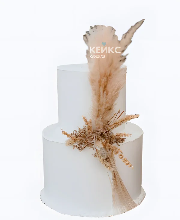 Свадебный торт в стиле Бохо минимализм Фото