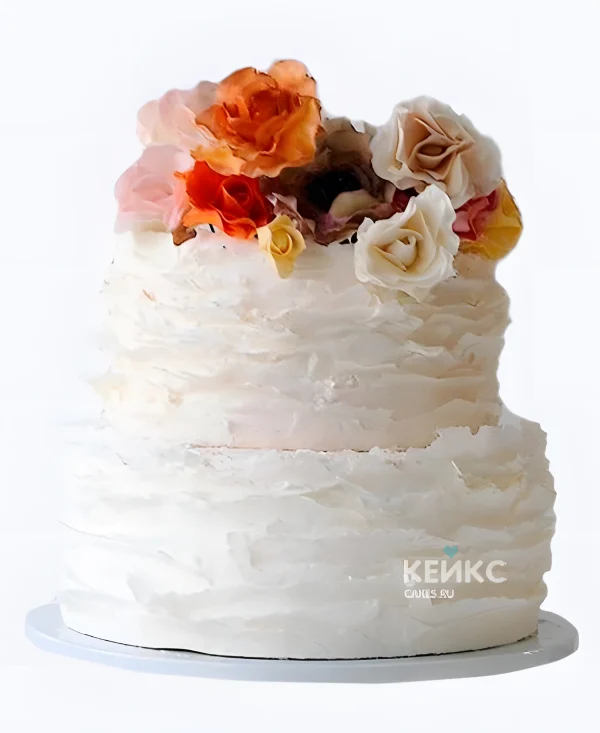 Свадебный торт в стиле Омбре букет на белом Фото