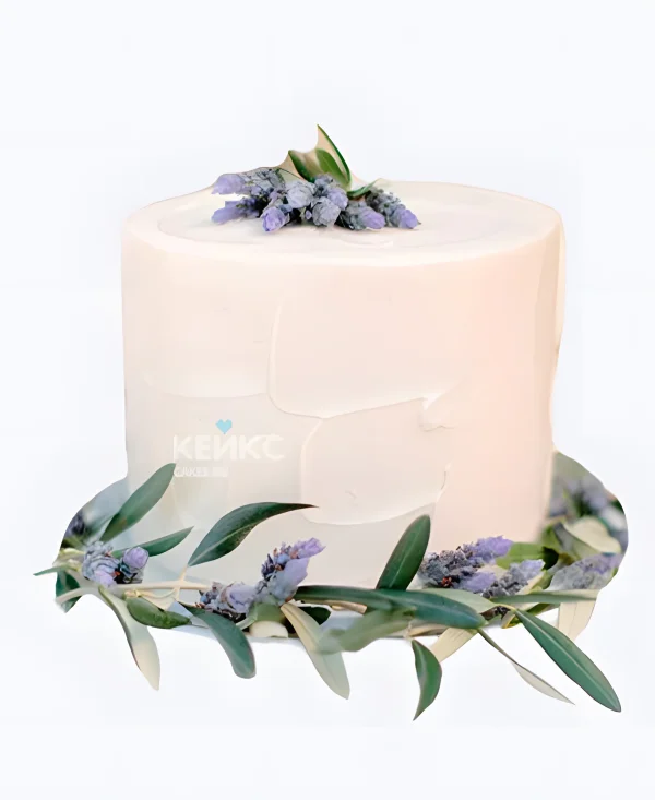 Свадебный торт в стиле Прованс с лавандой Фото