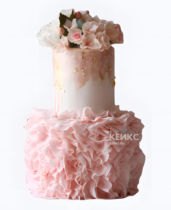 Свадебный торт в стиле Шебби Шик Платье невесты Фото