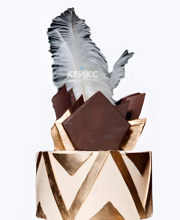 Свадебный торт в стиле Великий Гэтсби кусочки шоколада Фото