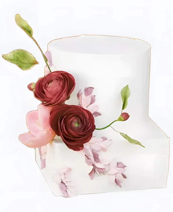 Свадебный торт Круг в квадрате Фото