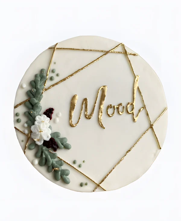 Свадебный торт с аппликацией Фото