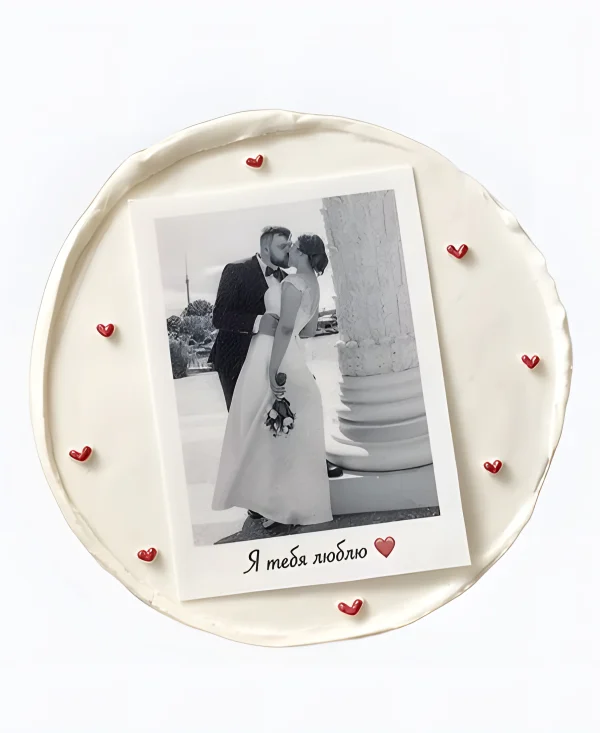 Свадебный торт с фото Фото