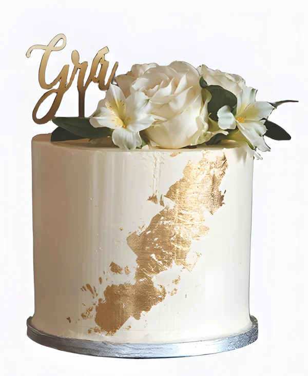 Свадебный торт Золотой штрих Фото