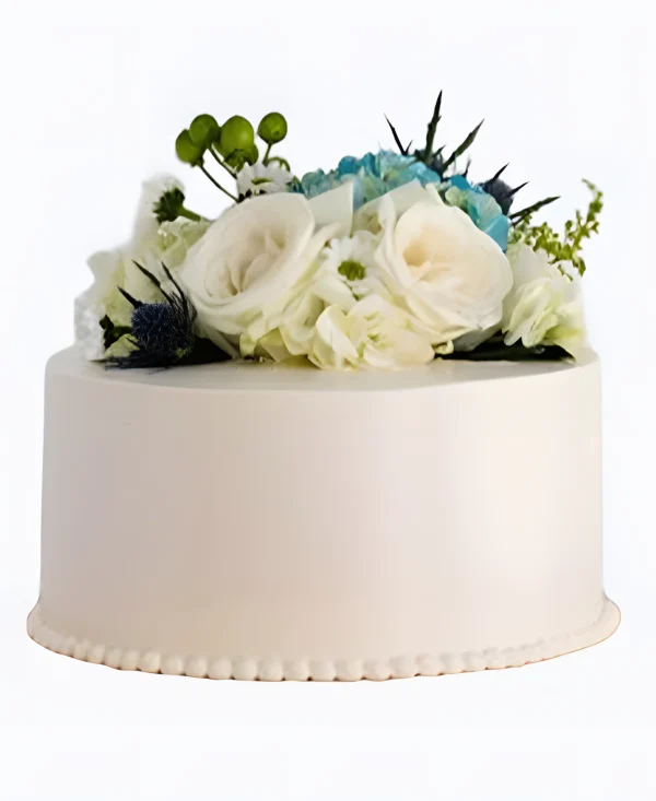 Торт Цветы в жемчуге Фото