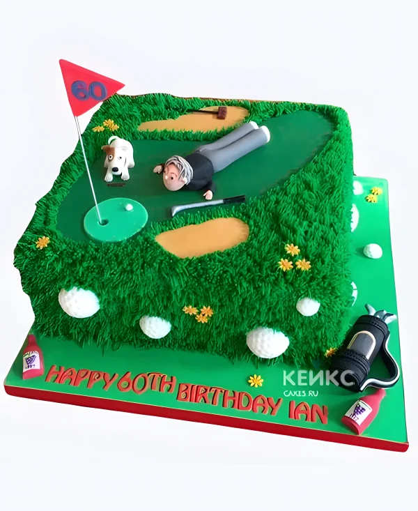 Торт дедушке гольфисту на юбилей 60 Фото