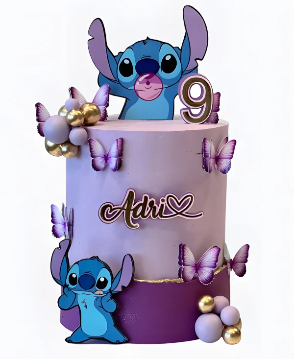 Торт фиолетовый с бабочками Фото