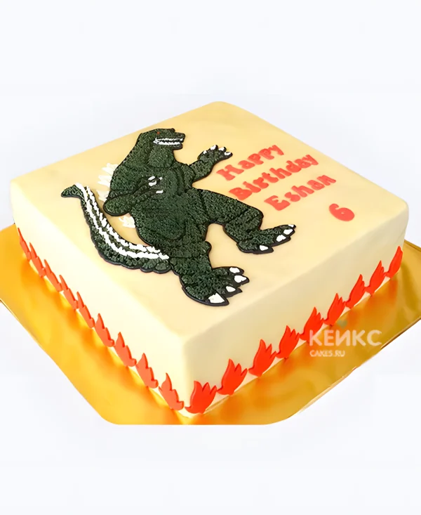 Торт Годзилла квадратный Фото