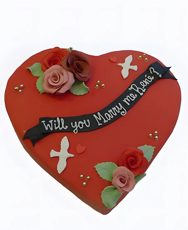 Торт из розами из мастики на сватовство Фото