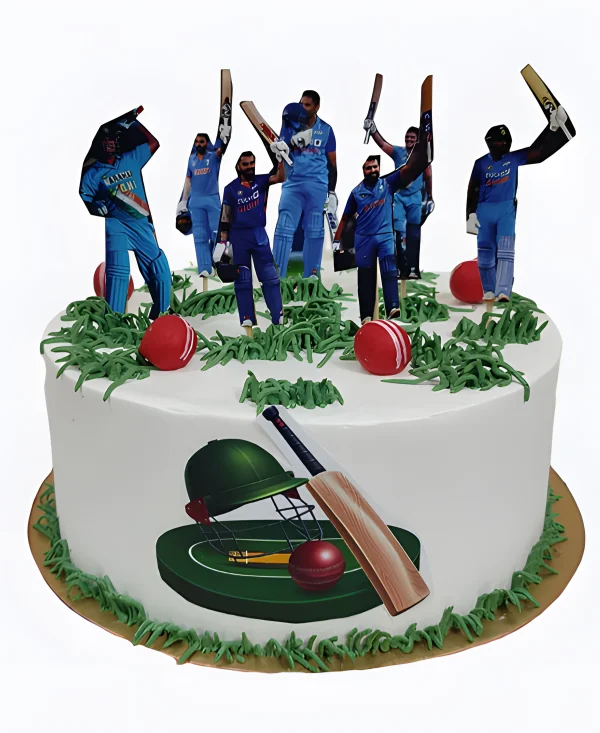 Торт коллегам с фотопечатью игроков Фото