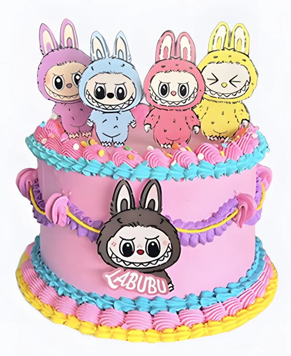 Торт Лабубу радужный Фото