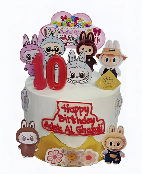 Торт Лабубу с цифрой Фото