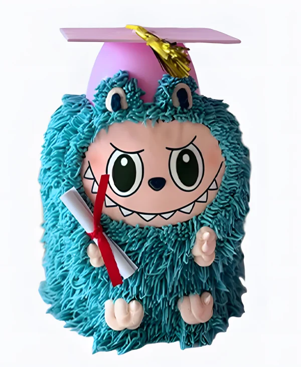 Торт 3D Лабубу выпускник Фото