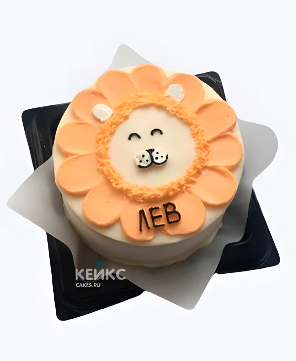 Торт Лев-цветочек Фото