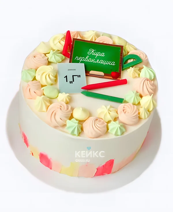 Бенто-торт на 1 сентября с безе Фото