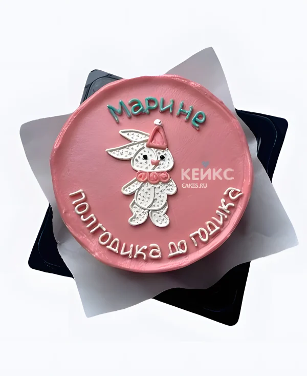 Бенто-торт на 6 месяцев девочке Зайка Фото