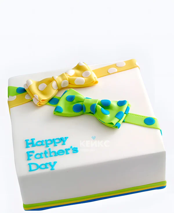 Торт на день отца с цветными галстуками Фото