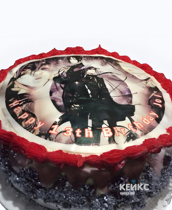 Торт с фотопечатью аниме Темный дворецкий Фото