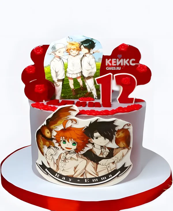 Торт на день рождения фанату аниме Фото