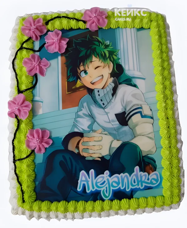 Торт с Мидори из Моя геройская академия Фото