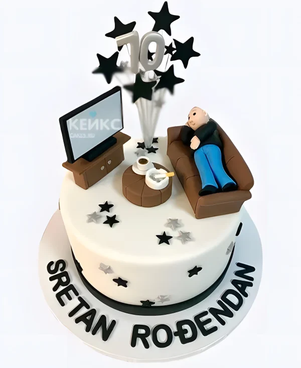 Торт на юбилей 70 лет любимому дедушке Фото