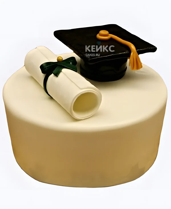 Торт на Получение диплома Минимализм Фото
