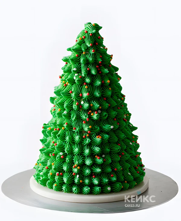 Торт на Рождество в форме елочки 3D Фото