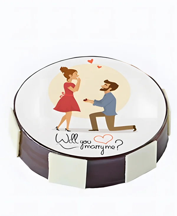 Торт на сватовство с фотопечатью Фото