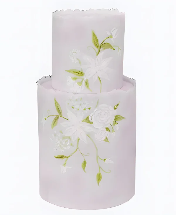 Торт Нежность белых цветов Фото