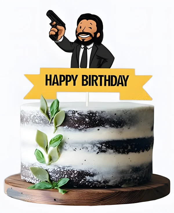 Торт открытый с топпером Джон Уик Фото