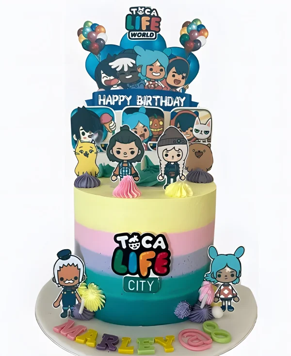 Торт разноцветный Тока Бока Фото