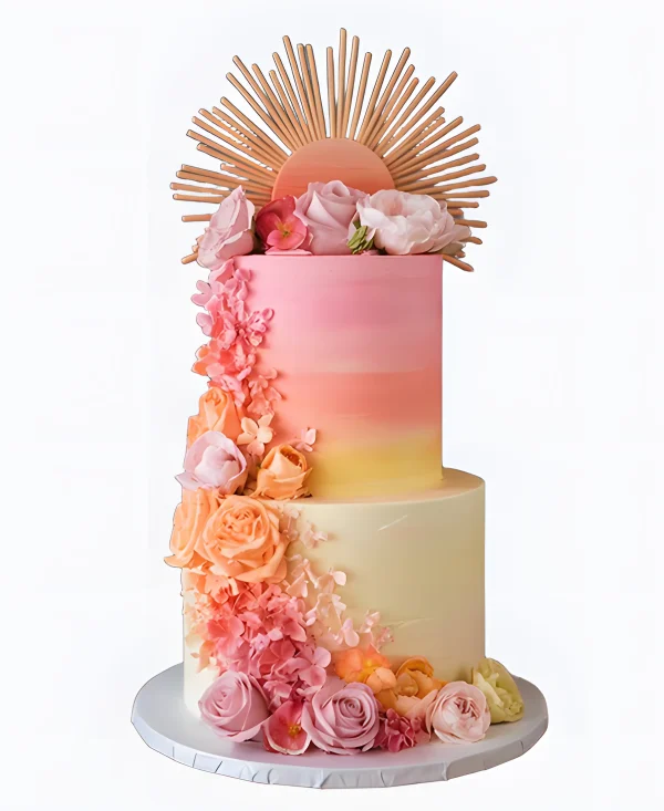 Торт Розовый закат Фото