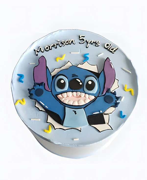 Торт с аппликацией голубой Фото