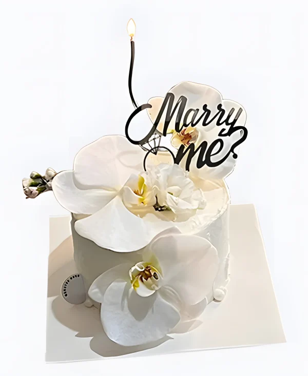 Торт с большими орхидеями на сватовство Фото