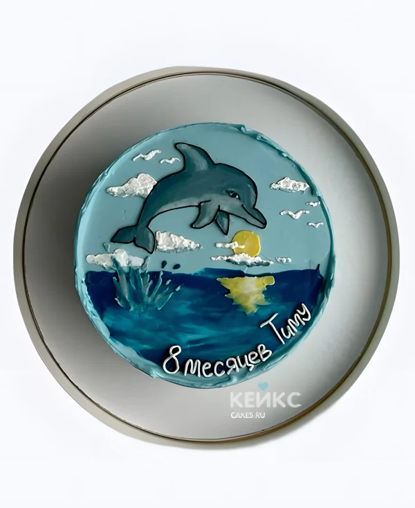 Бенто-торт с дельфином Фото