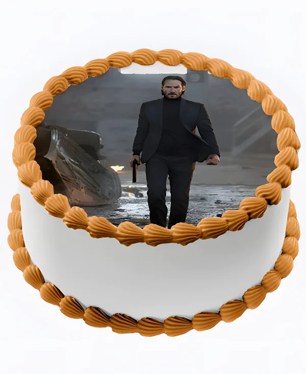Торт с фотопечатью Джона Уика Фото