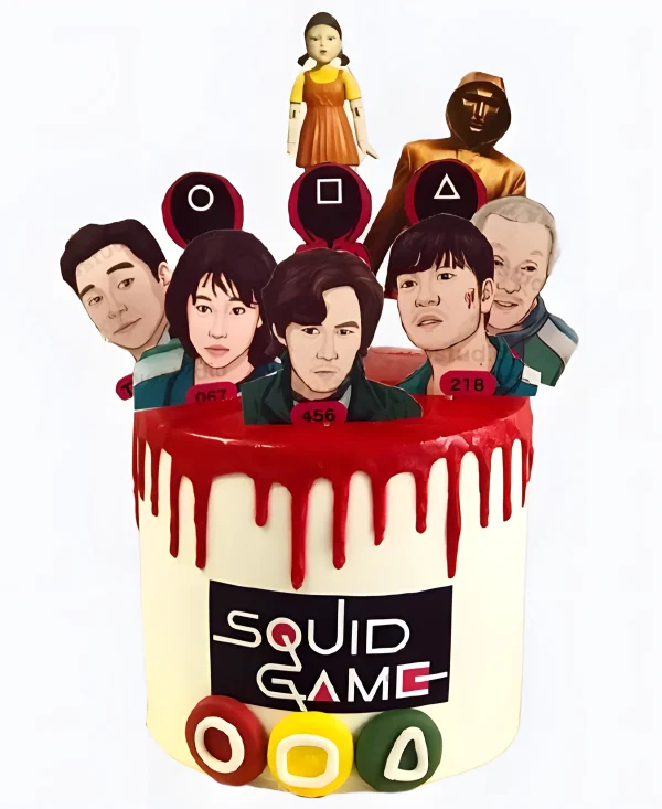 Торт с фотопечатью героев Фото