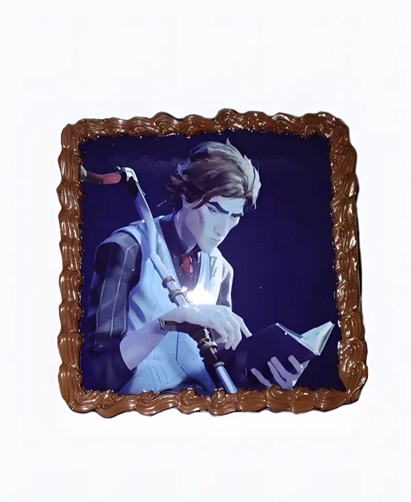 Торт с фотопечатью на день рождения Аркейн Фото