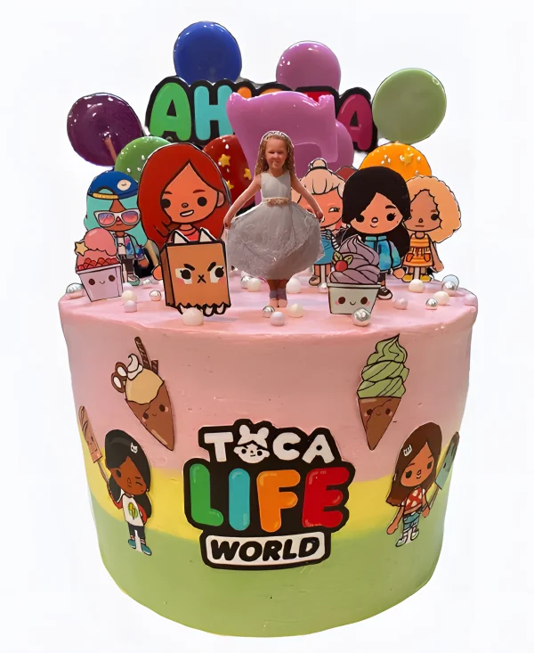 Торт с фотопечатью Тока Бока Фото