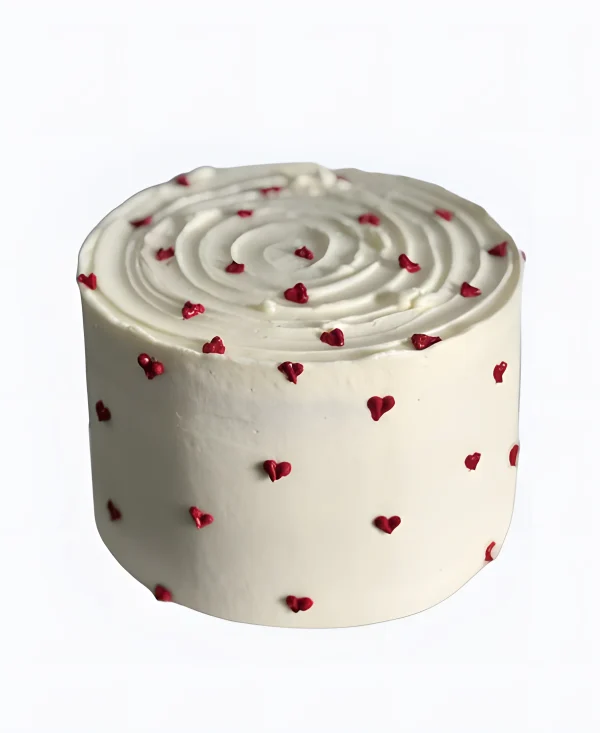 Торт с маленькими сердечками Фото