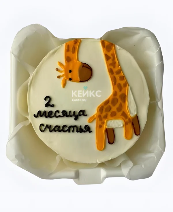 Бенто торт на 2 месяца Привет от Жирафа Фото