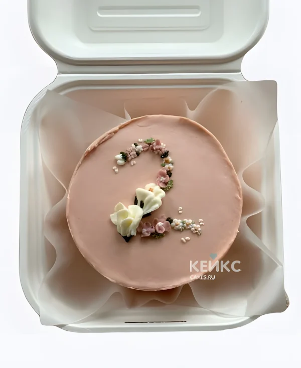 Бенто торт с цветочками на 2 месяца Фото