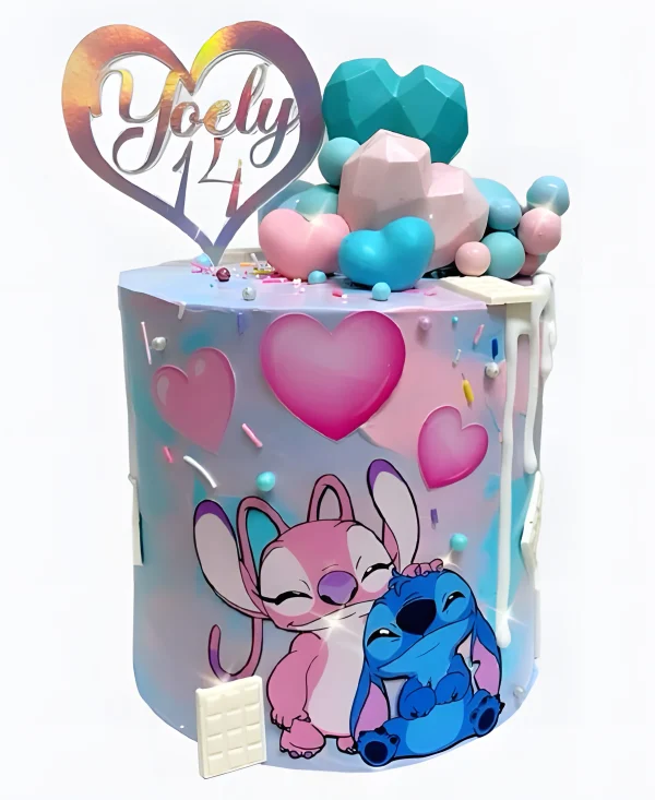 Торт с объемными сердечками Фото