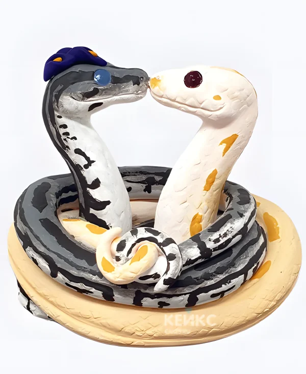 Торт две змеи Фото