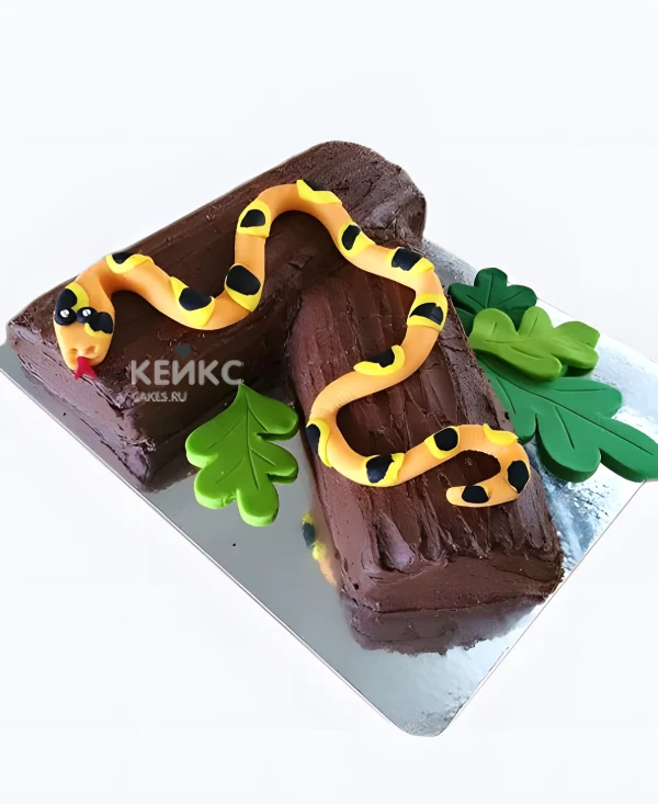 Торт Змейка на дереве Фото