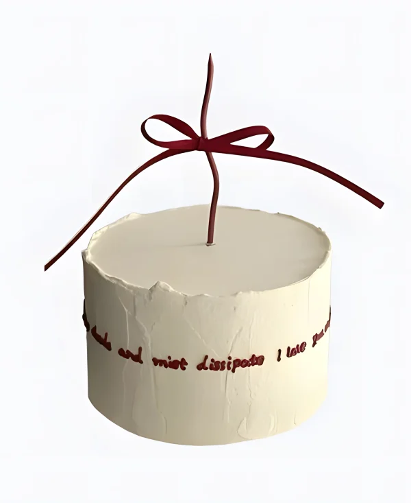 Торт со свечкой с бантиком Фото