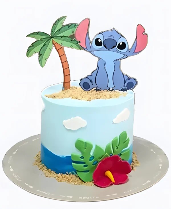 Торт Стич на песке Фото