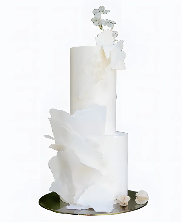 Торт свадебный Белое на белом Фото