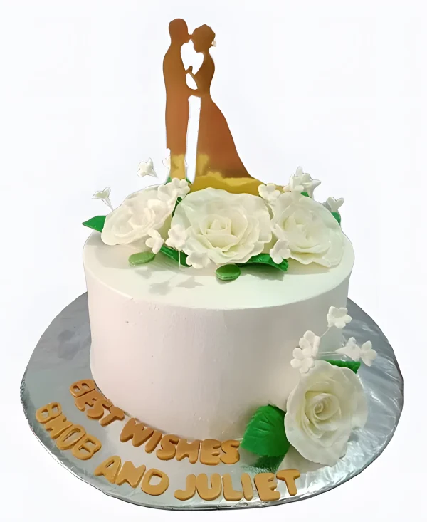 Торт Свадебный силуэт Фото